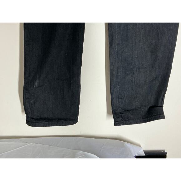 Lee Classic Fit High Rise Straight Jeans Womens 16 Black Stretch Denim - Picture 2 of 7